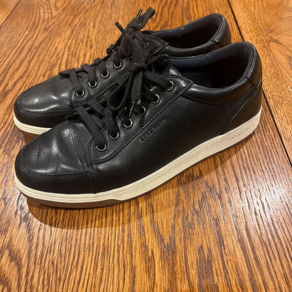 Cole Haan Black Leather Sneakers Classic Design